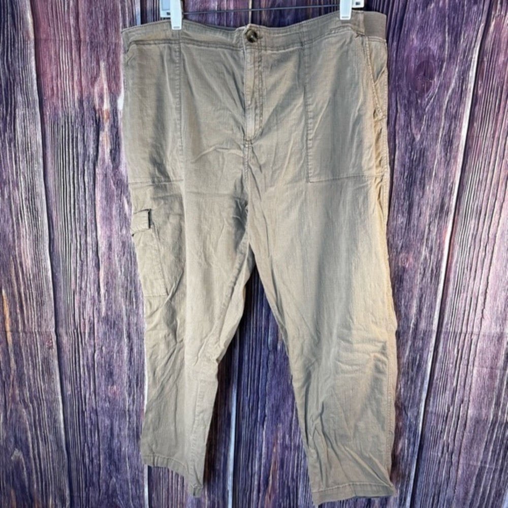 Sonoma Tan Cargo Pants Relaxed Fit Size 18W